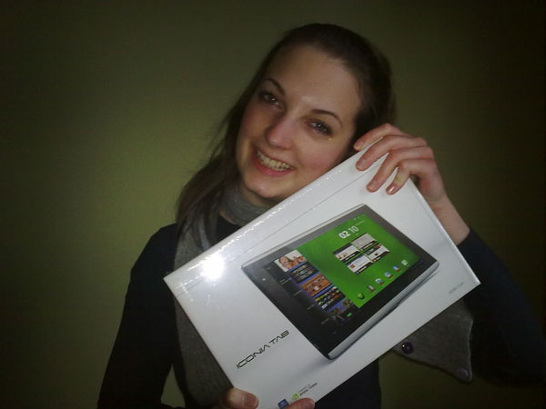Photo de Thérèse, gagnante d'une tablette grâce à l'application Android WahOO